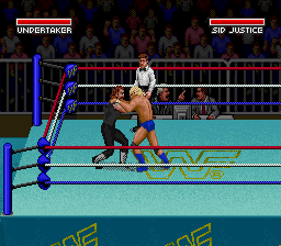 WWF Super WrestleMania (Europe) In game screenshot